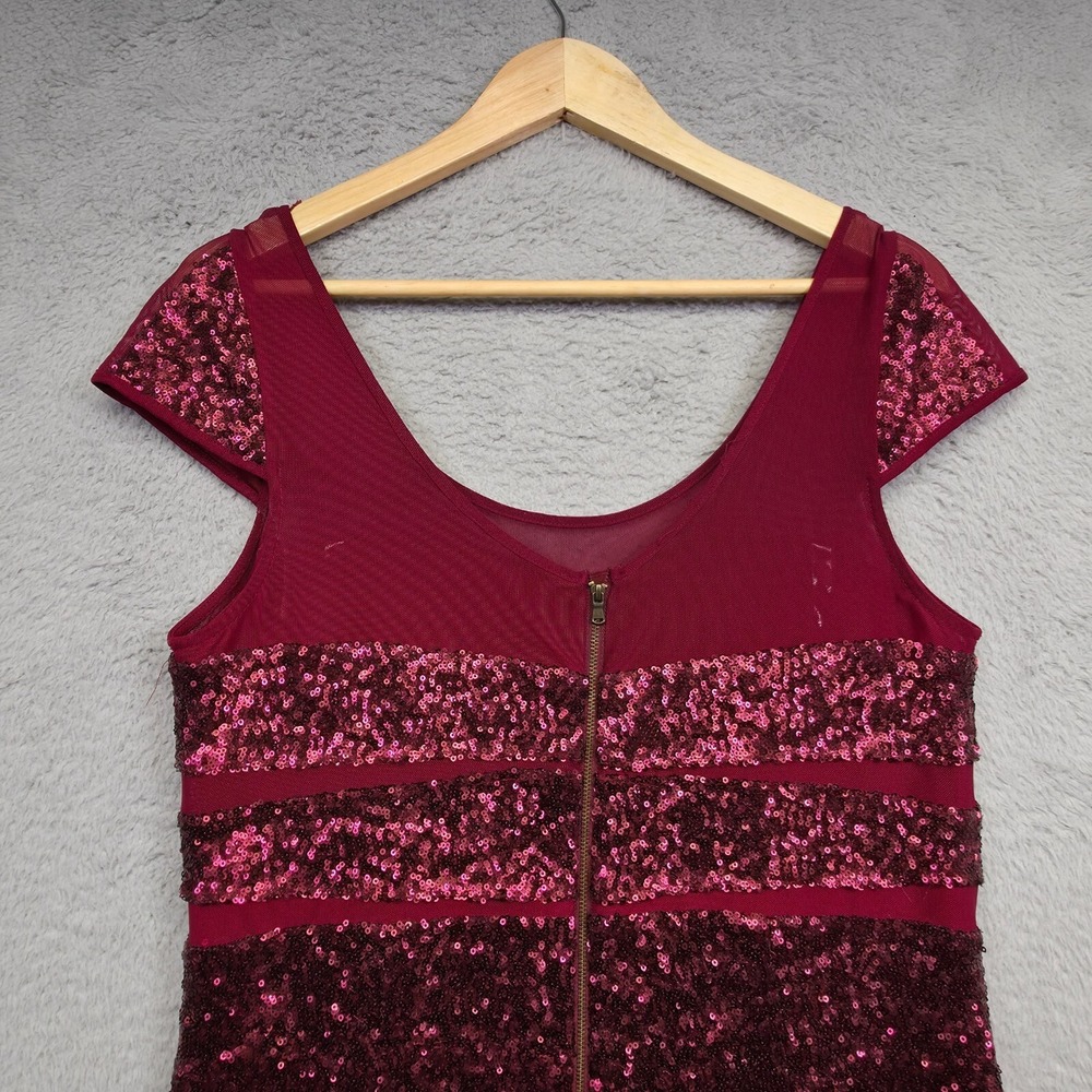 Betsey Johnson Dress Women 14 Red Sequin Y2K Vamp Glam New Year Holiday HOCO - Picture 16 of 16